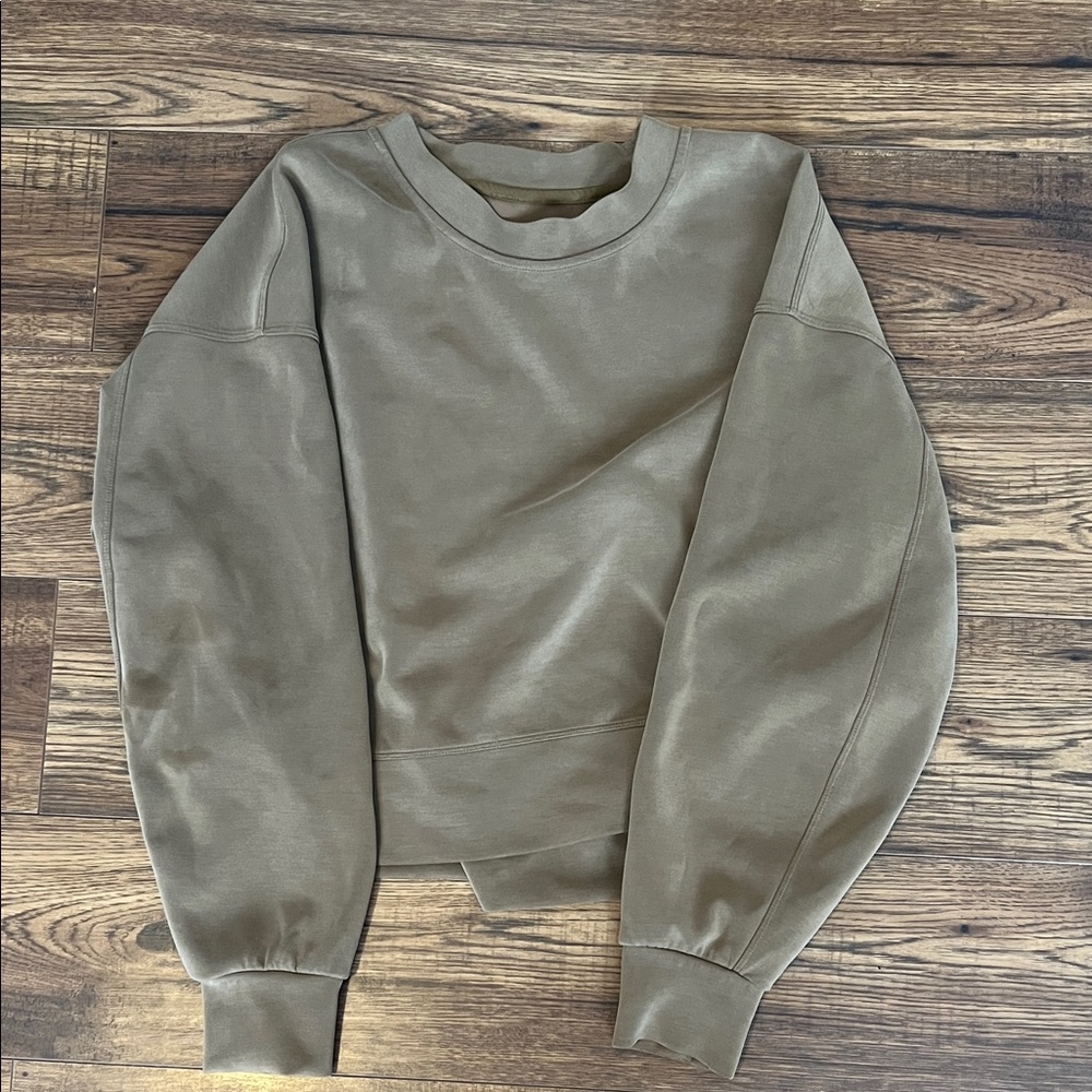 lululemon athletica women's long sleeve sweatshirt - olive